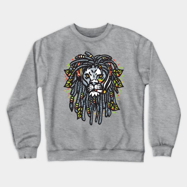 Reggae Lion Crewneck Sweatshirt by machmigo